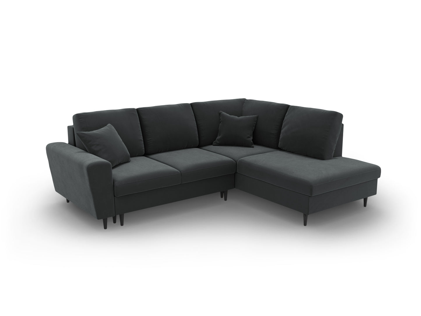 Kyoto Corner Sofa With Bed Function And Box (5 Seats, 243x194x88) - Left/Right - Riviera Velvet - Gallery image 8