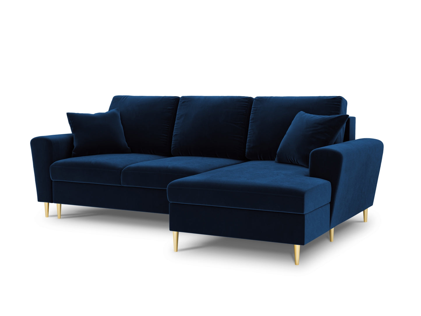 Kyoto Corner Sofa With Bed Function And Box (4 Seats, 241x145x88) - Left/Right - Riviera Velvet
