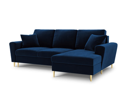 Kyoto Corner Sofa With Bed Function And Box (4 Seats, 241x145x88) - Left/Right - Riviera Velvet