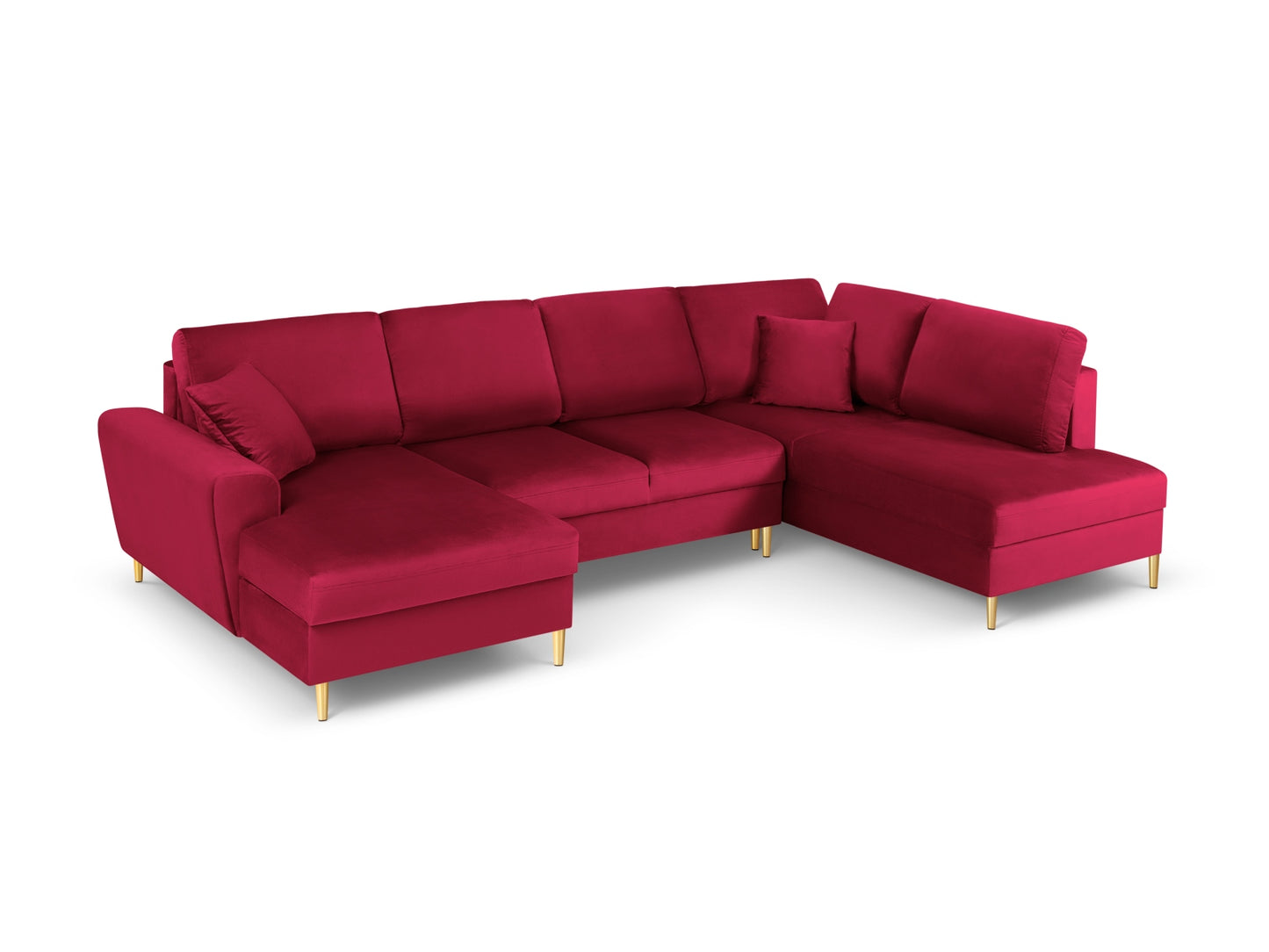 Kyoto Panoramic Corner Sofa With Bed Function And Box (7 Seats, 313x194x88) - Left/Right - Riviera Velvet