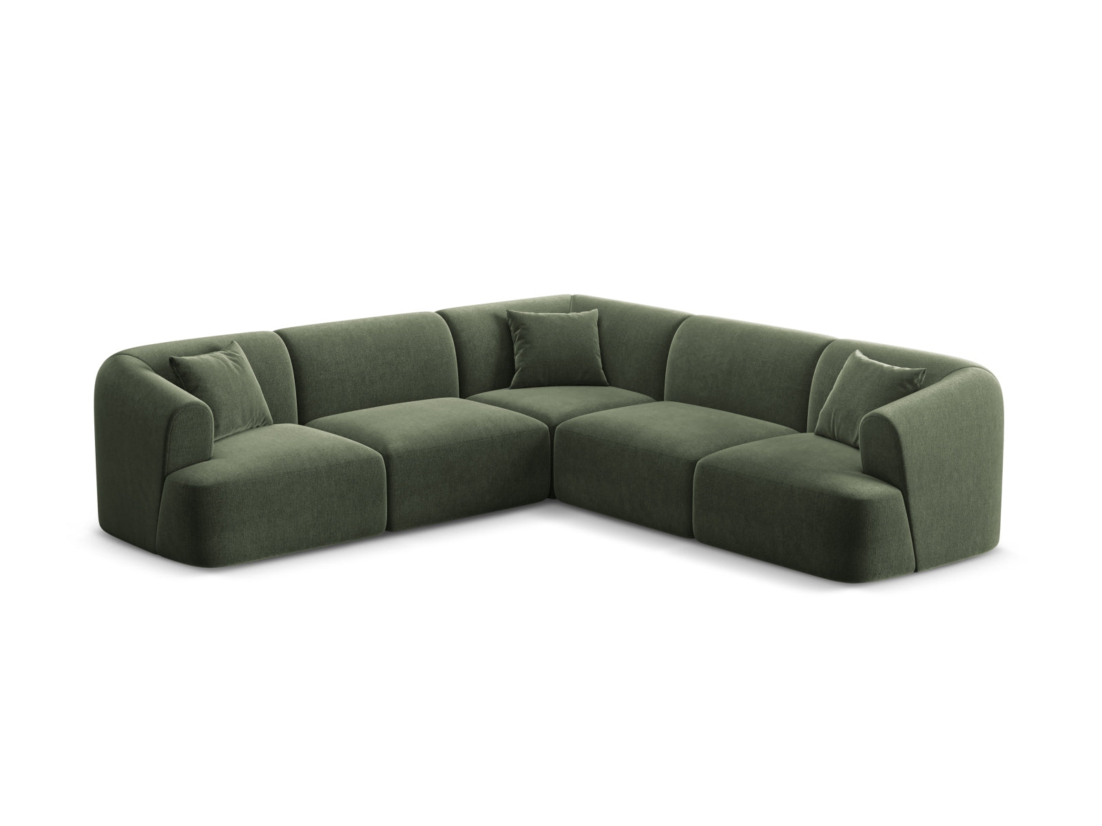Campi Modular Symmetrical Corner Sofa (6 Seats, 255x255x70) - Velvet - Gallery image 4