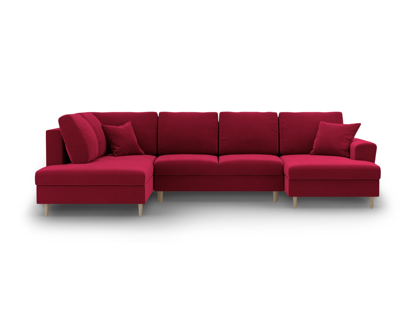 Kyoto Panoramic Corner Sofa With Bed Function And Box (7 Seats, 313x194x88) - Left/Right - Riviera Velvet