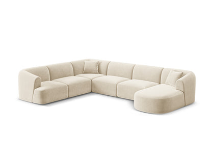 Campi Modular Panoramic Corner Sofa (7 Seats, 330x255x70) - Velvet - Gallery image 2
