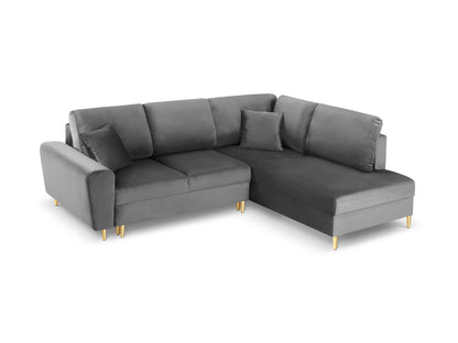 Kyoto Corner Sofa With Bed Function And Box (5 Seats, 243x194x88) - Left/Right - Riviera Velvet