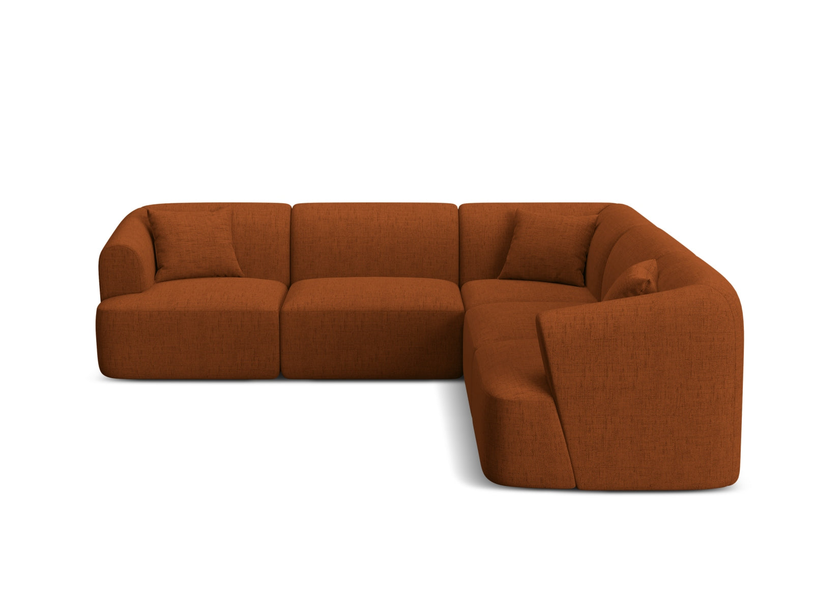 Campi Modular Symmetrical Corner Sofa (6 Seats, 255x255x70) - Structured Fabric - Gallery image 2