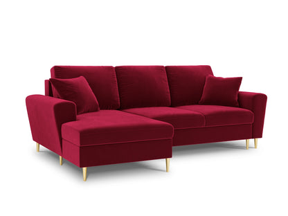 Kyoto Corner Sofa With Bed Function And Box (4 Seats, 241x145x88) - Left/Right - Riviera Velvet