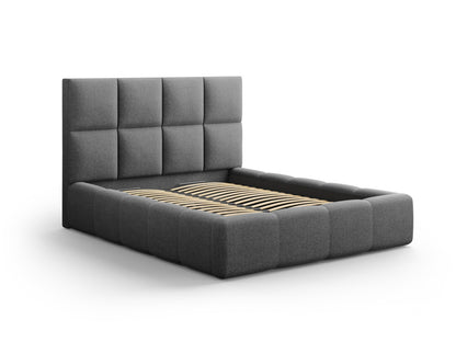Livigno Storage Bed with Headboard - Solid Structured Fabric - Gallery image 3