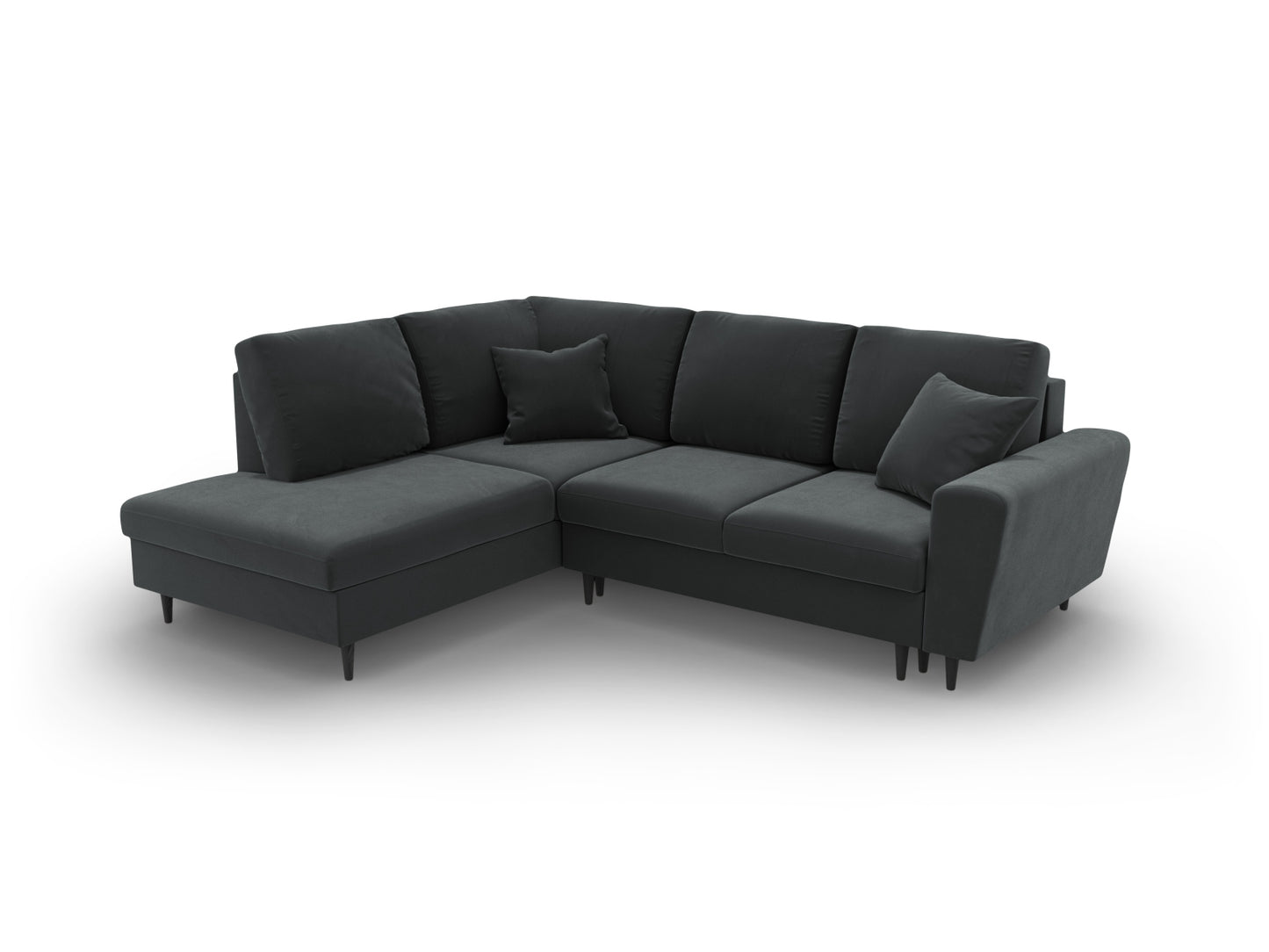Kyoto Corner Sofa With Bed Function And Box (5 Seats, 243x194x88) - Left/Right - Riviera Velvet - Gallery image 7