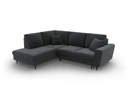 Kyoto Corner Sofa With Bed Function And Box (5 Seats, 243x194x88) - Left/Right - Riviera Velvet - Gallery image 7