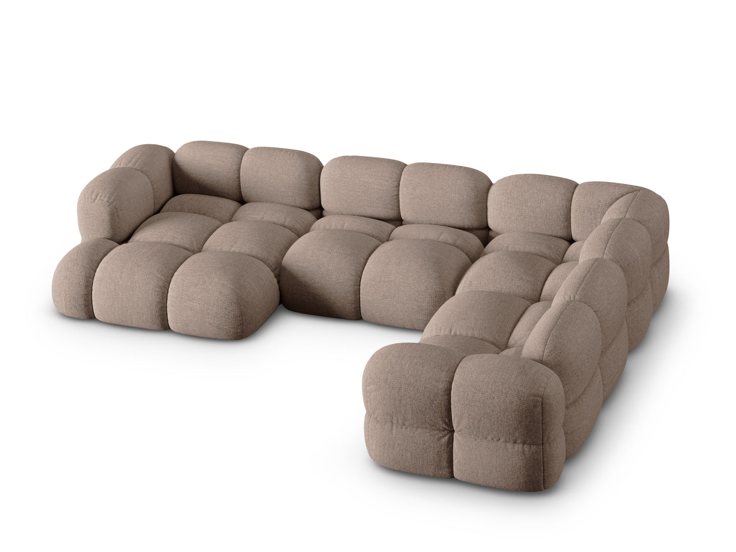 Loretto Panoramic Corner Sofa - Left/Right (5 Seats, 250x345x68) - Sorella Structured Fabric - Gallery image 4