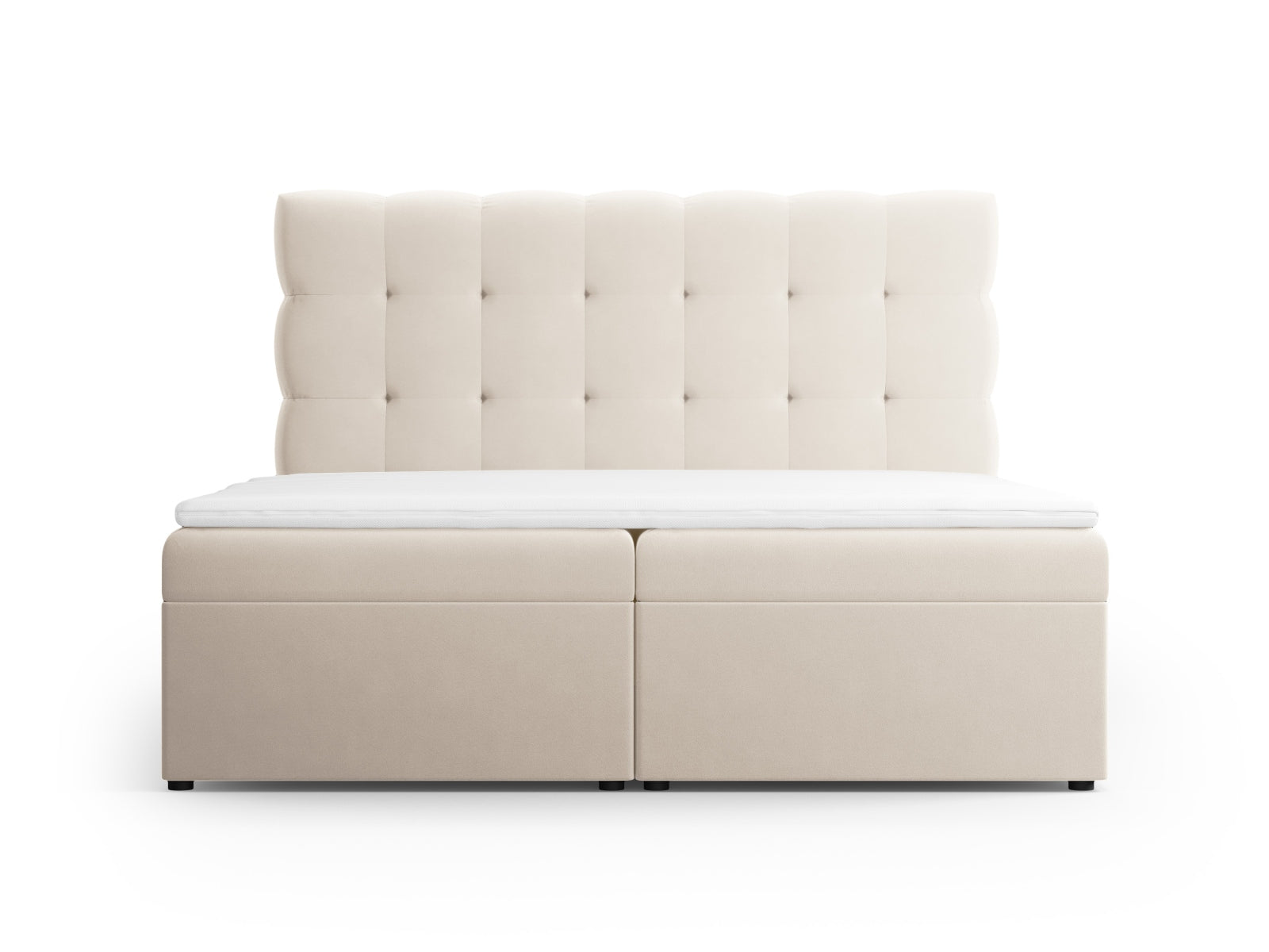 Bali Boxspring Bed Set (140x210x125) - Velvet - Velvet - Gallery image 3