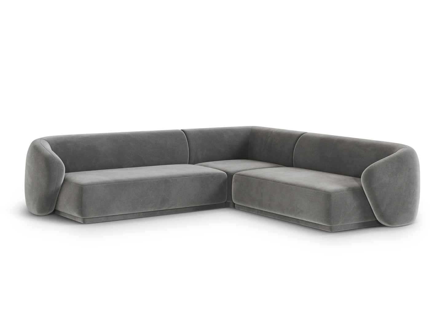 Gomera Symmetrical Corner Sofa (5 Seats, 256x256x74) - Salvador Velvet - Gallery image 4