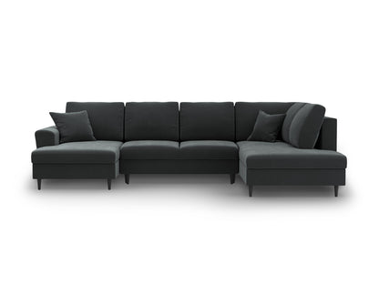 Kyoto Panoramic Corner Sofa With Bed Function And Box (7 Seats, 313x194x88) - Left/Right - Riviera Velvet