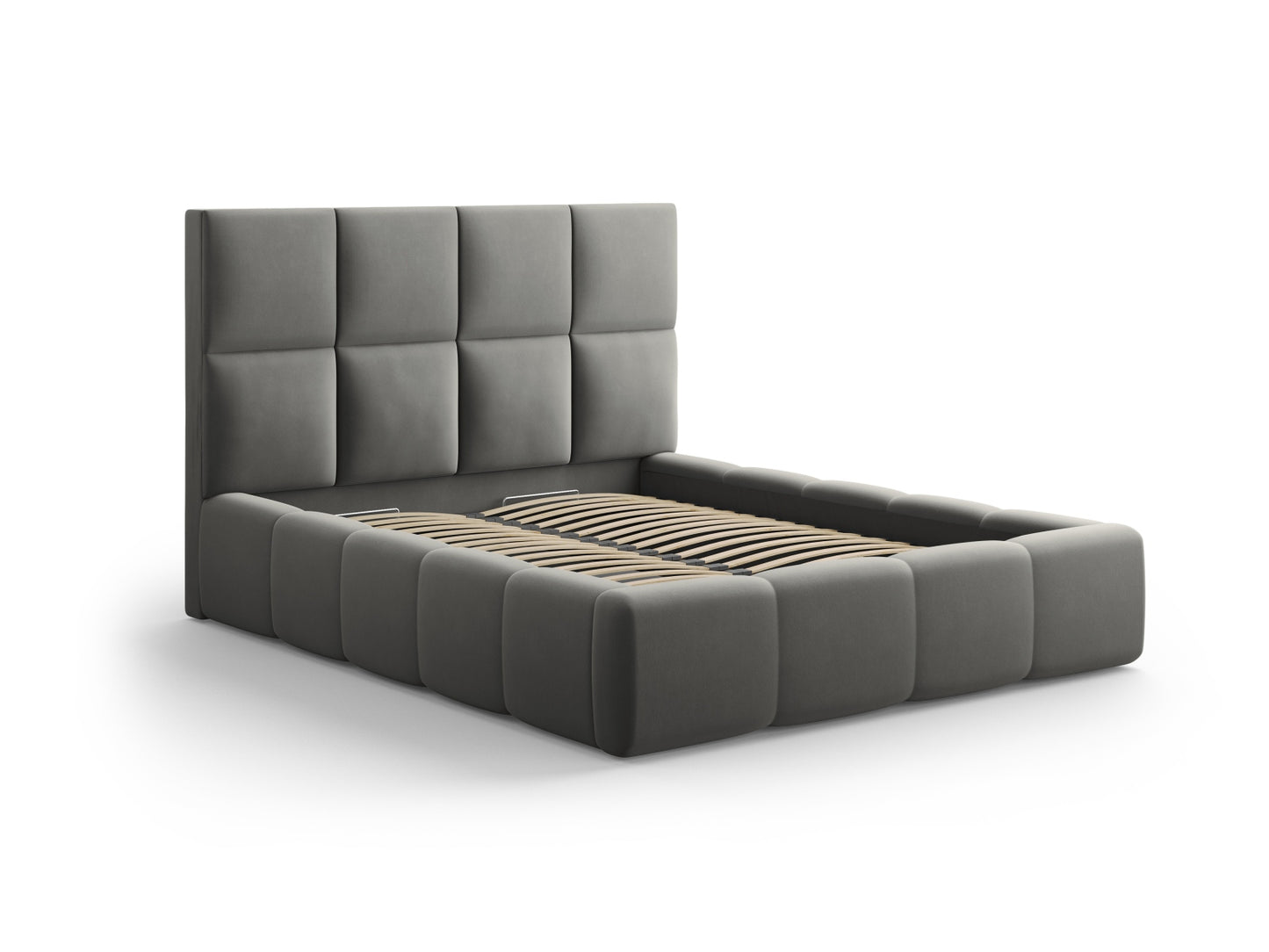 Livigno Storage Bed with Headboard - Bluvel Velvet - Gallery image 5