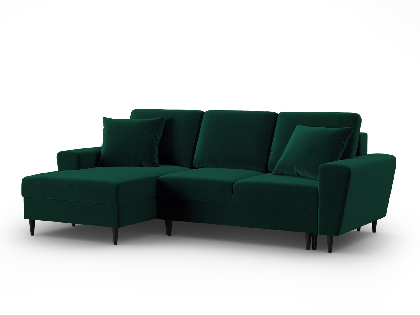 Kyoto Corner Sofa With Bed Function And Box (4 Seats, 241x145x88) - Left/Right - Riviera Velvet - Gallery image 3