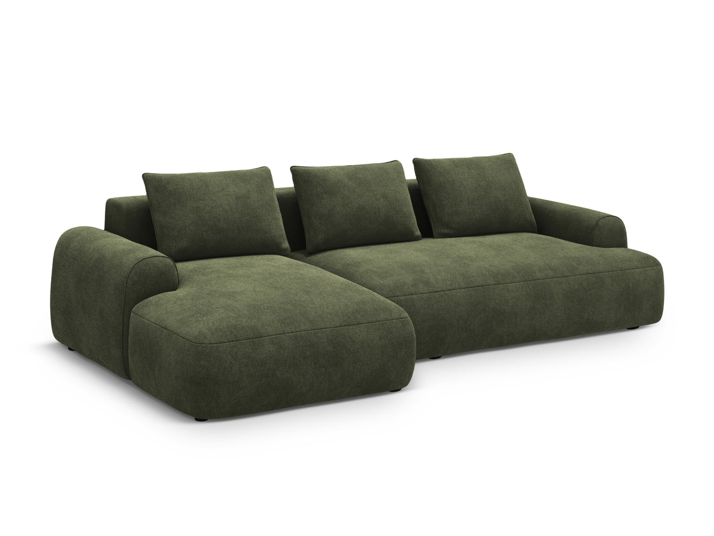 Calma Corner Sofa With Bed Function And Box (3 Seats, 275x142x84) - Velvet - Gallery image 5