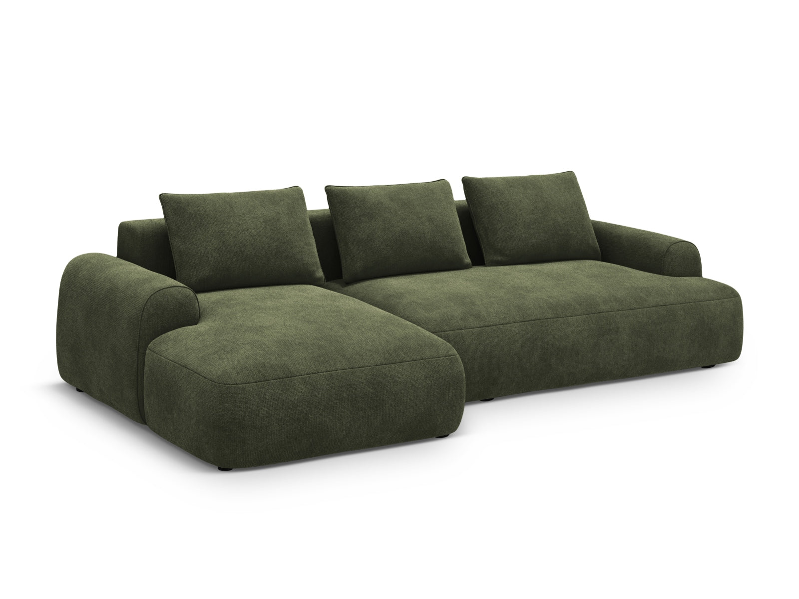 Calma Corner Sofa With Bed Function And Box (3 Seats, 275x142x84) - Velvet - Gallery image 5