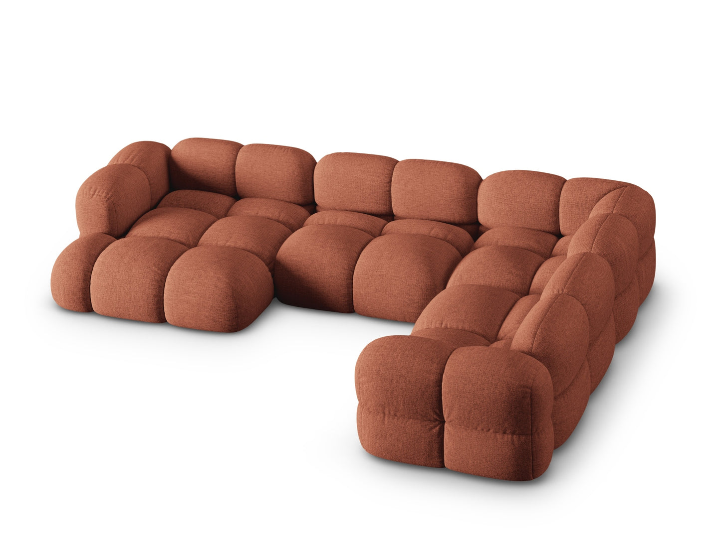 Loretto Panoramic Corner Sofa - Left/Right (5 Seats, 250x345x68) - Sorella Structured Fabric - Gallery image 6