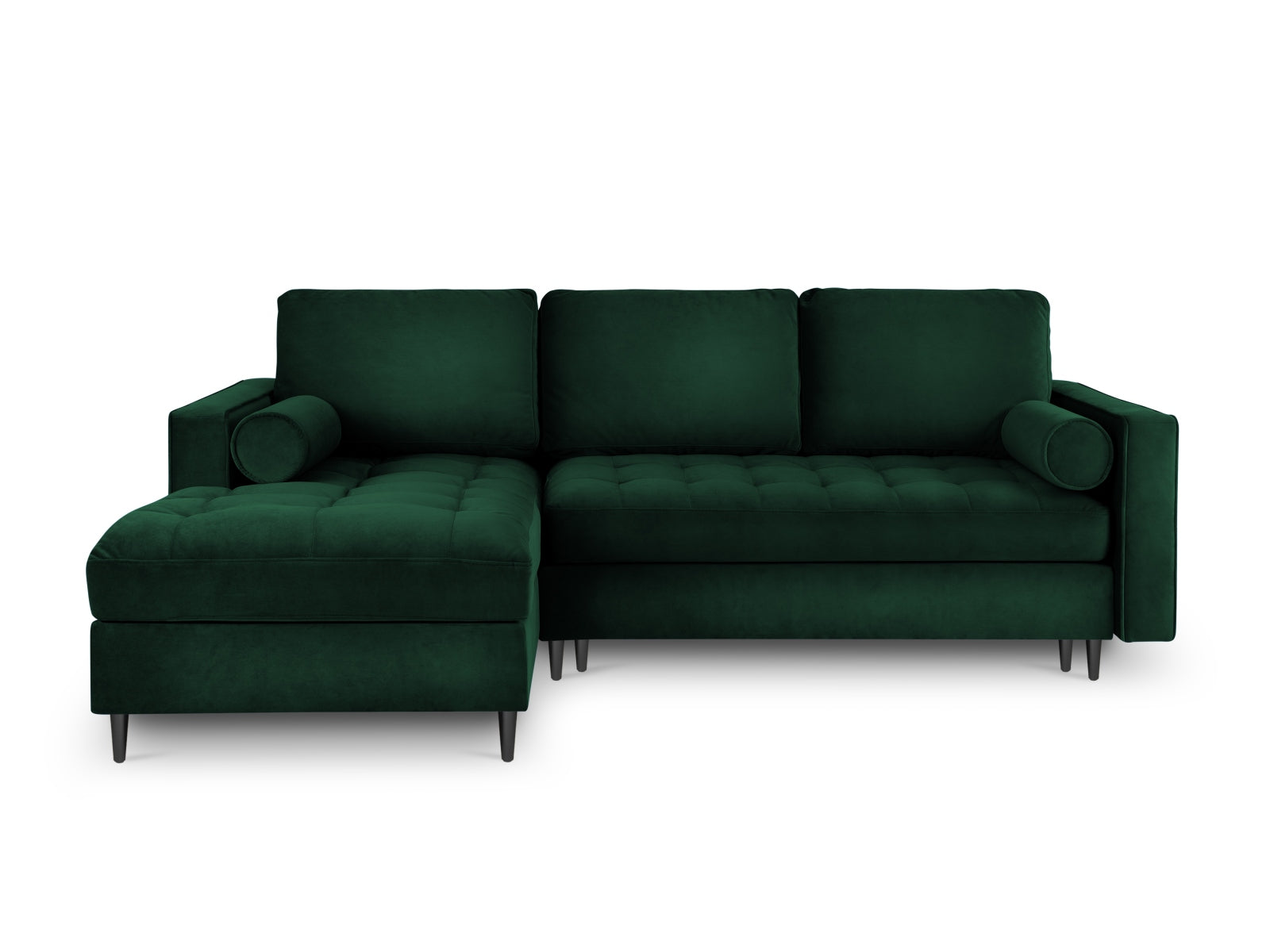 Aspen Corner Sofa with Bed Function and Box (5 Seaters) - Velvet - Velvet - Gallery image 2