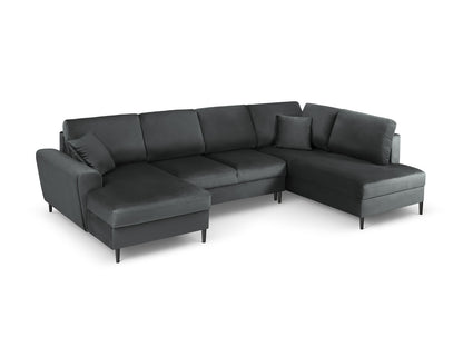 Kyoto Panoramic Corner Sofa With Bed Function And Box (7 Seats, 313x194x88) - Left/Right - Riviera Velvet