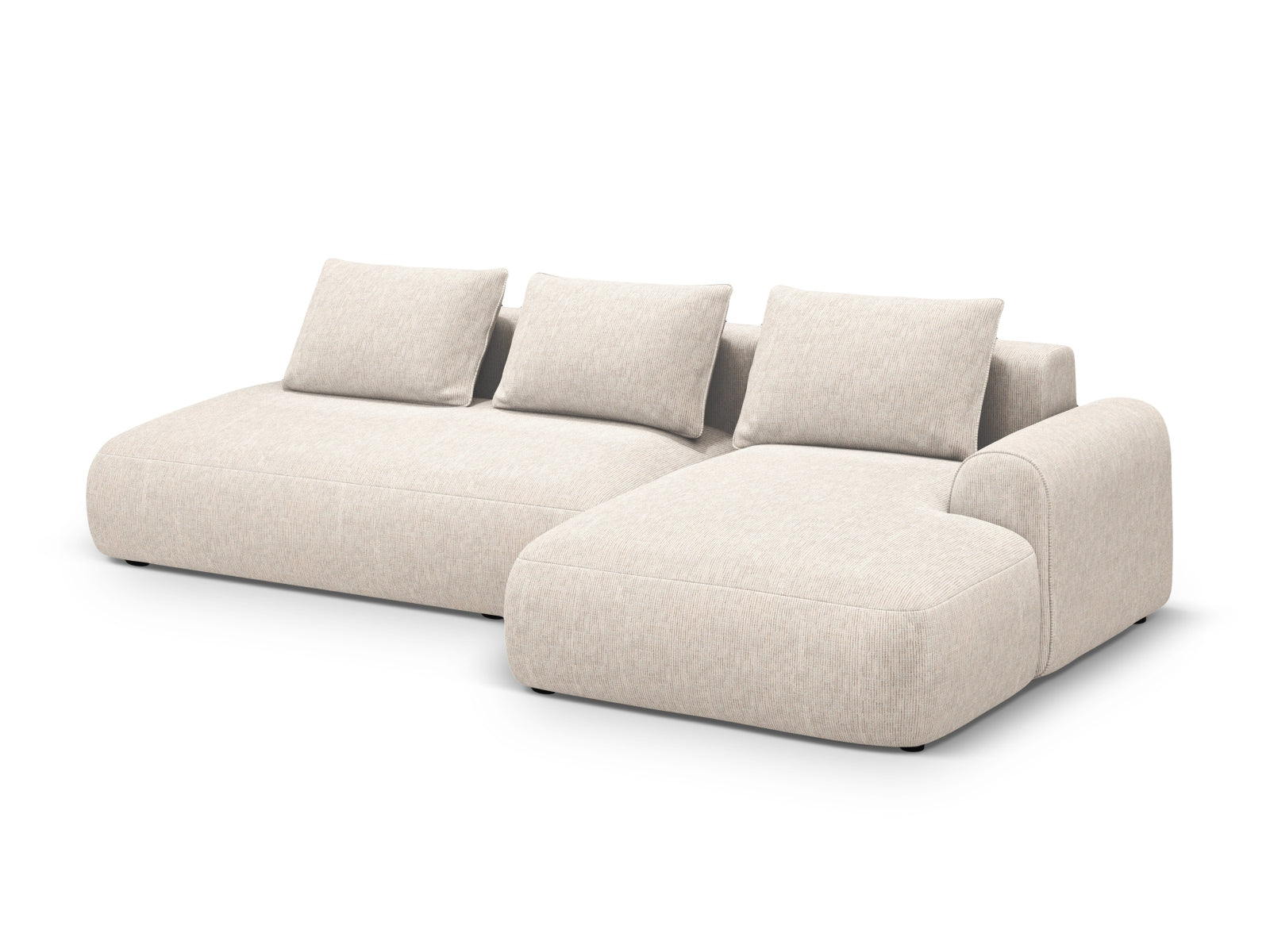 Calma Corner Sofa With Bed Function And Box (5 Seats, 275x142x84) - Structured Fabric - Gallery image 4
