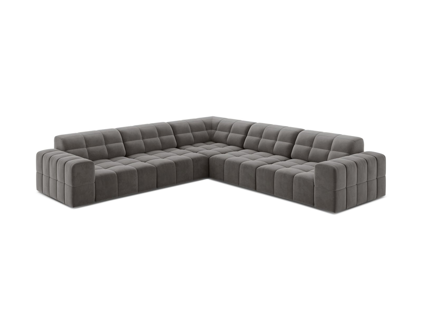 Chicago Symmetrical Corner Sofa (4 Seats, 285x285x78) - Bluvel Velvet - Gallery image 6