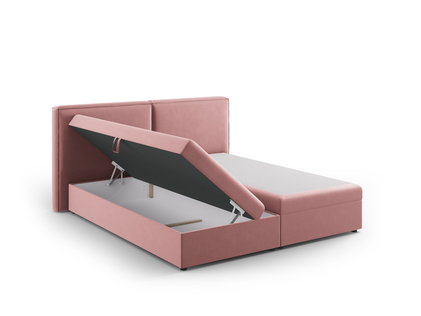 Arendal Boxspring Bed Valvet - Pink - 180x200