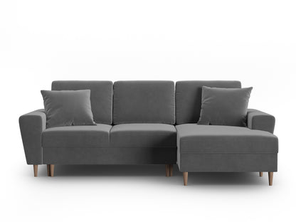 Kyoto Corner Sofa With Bed Function And Box (4 Seats, 241x145x88) - Left/Right - Riviera Velvet