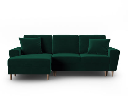 Kyoto Corner Sofa With Bed Function And Box (4 Seats, 241x145x88) - Left/Right - Riviera Velvet