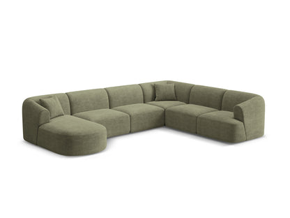 Campi Modular Panoramic Corner Sofa (7 Seats, 330x255x70) - Corduroy - Gallery image 7