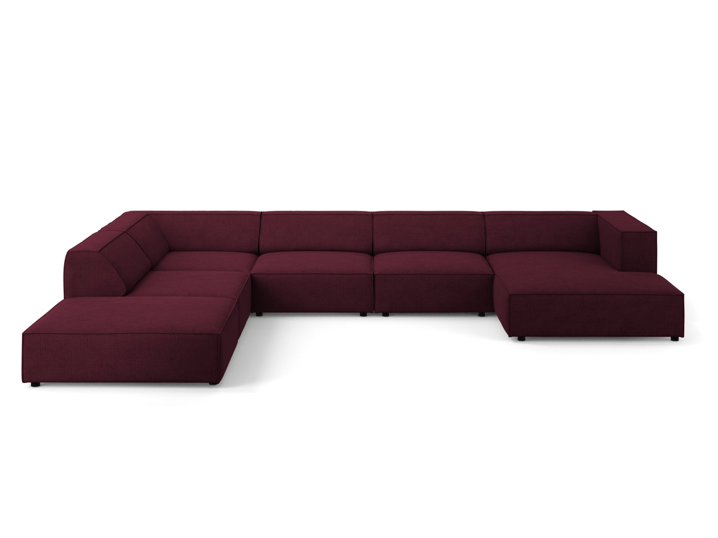Arendal Panoramic Corner Sofa Chenille with corduroy (7 Seaters)