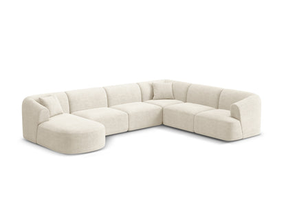 Campi Modular Panoramic Corner Sofa (7 Seats, 330x255x70) - Corduroy - Gallery image 4
