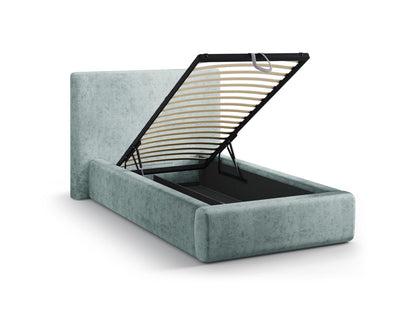 Asti Storage Bed with Headboard (90x200) - Chenille - Chenille - Gallery image 2