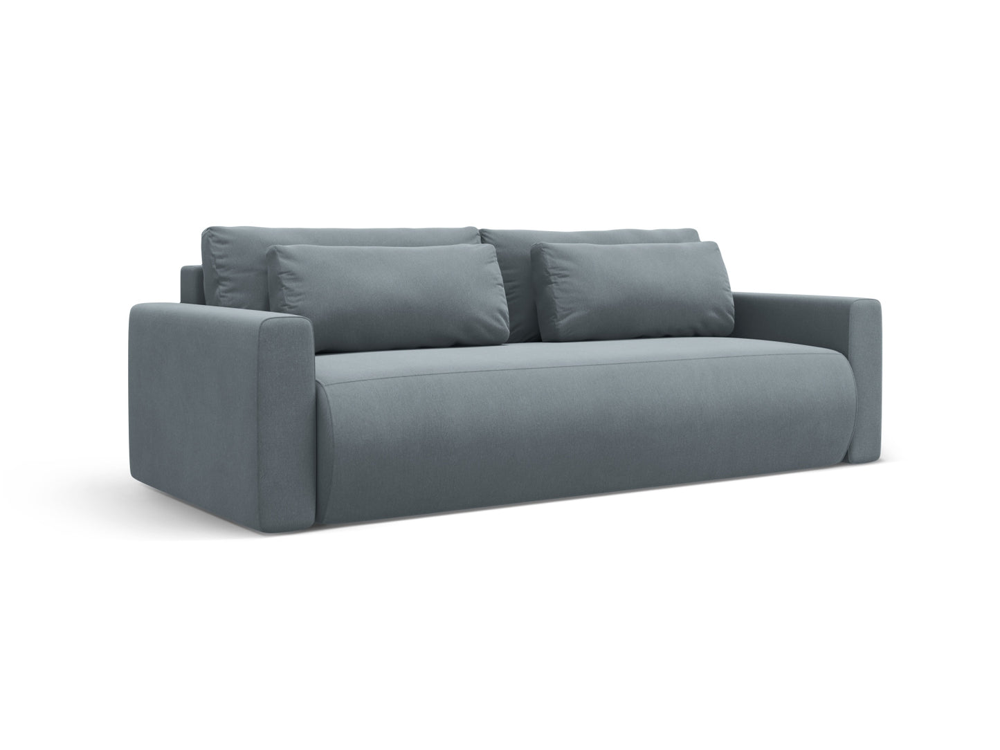 Belfast Sofa With Bed Function And Box (3 Seats, 238x105x84) - Velvet - Gallery image 4