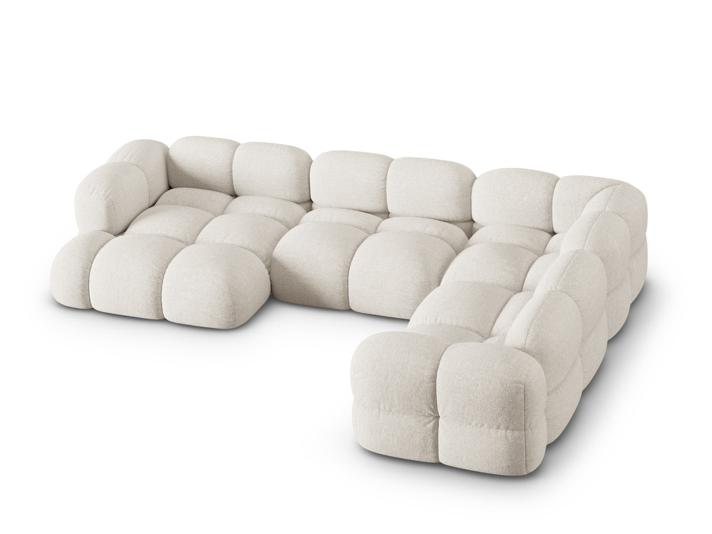 Loretto Panoramic Corner Sofa - Left/Right (5 Seats, 250x345x68) - Sorella Structured Fabric - Gallery image 2