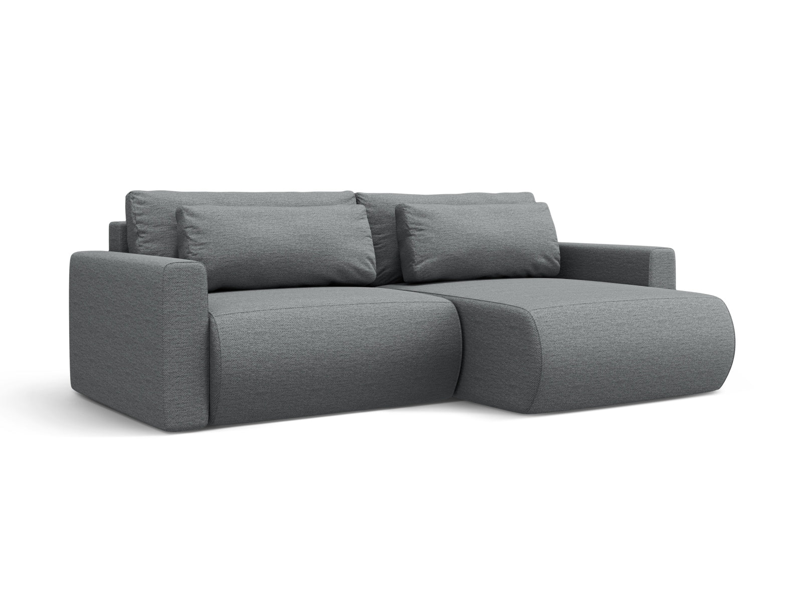 Belfast Corner Sofa With Bed Function And Box (3 Seats, 240x149x84) - Structured Fabric - Gallery image 4