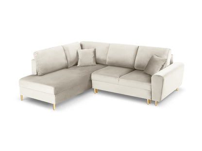 Kyoto Corner Sofa With Bed Function And Box (5 Seats, 243x194x88) - Left/Right - Riviera Velvet