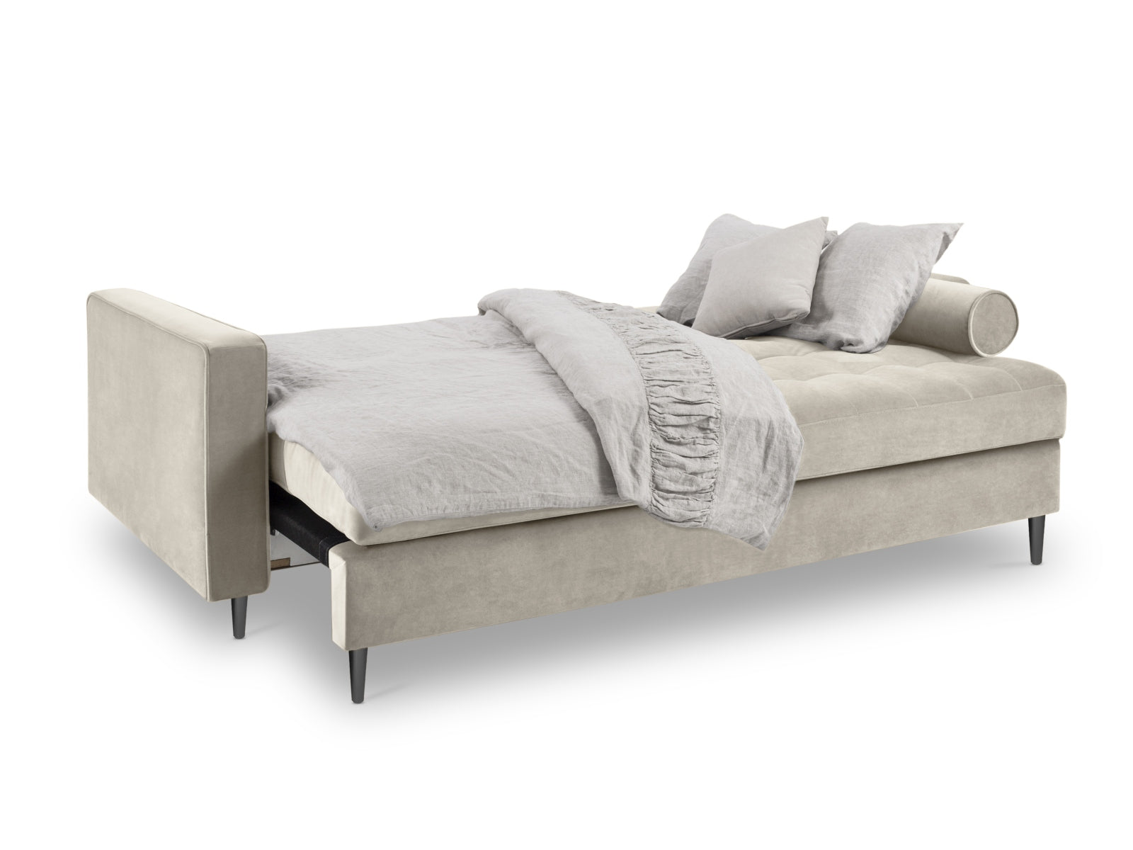 Aspen Sofa with Bed Function and Box (3 Seaters) - Velvet - Velvet - Gallery image 1