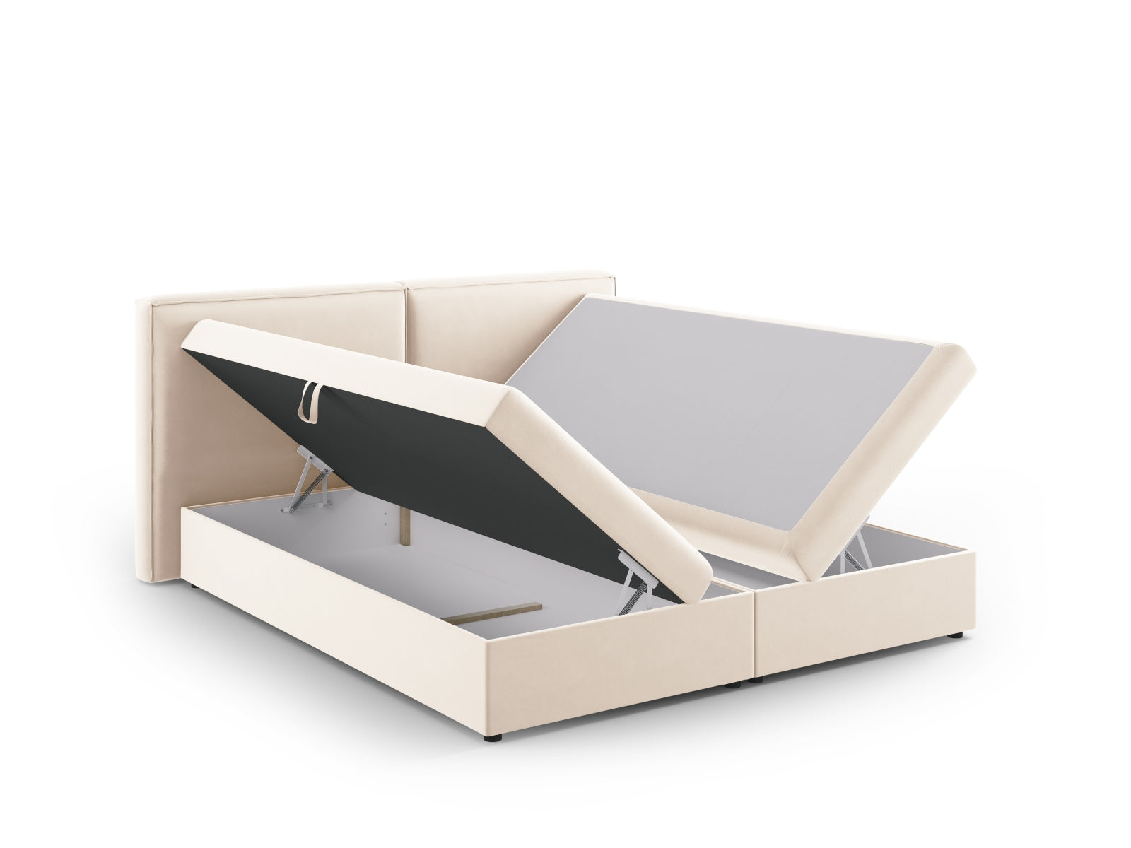Arendal Boxspring Bed Valvet - Light Beige - 180x200