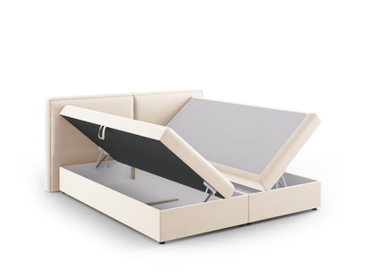 Arendal Boxspring Bed Valvet - Light Beige - 180x200