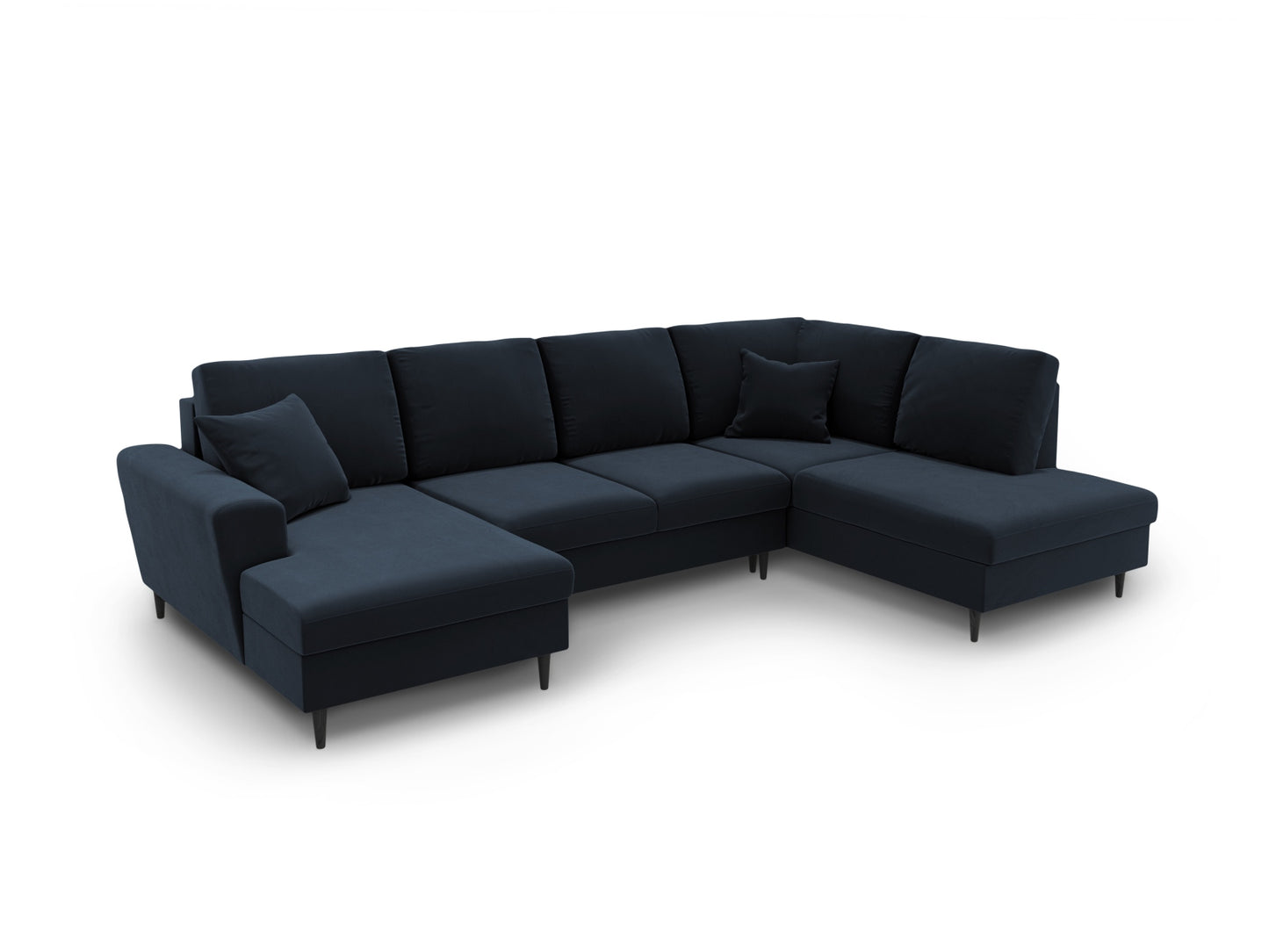 Kyoto Panoramic Corner Sofa With Bed Function And Box (7 Seats, 313x194x88) - Left/Right - Riviera Velvet - Gallery image 6
