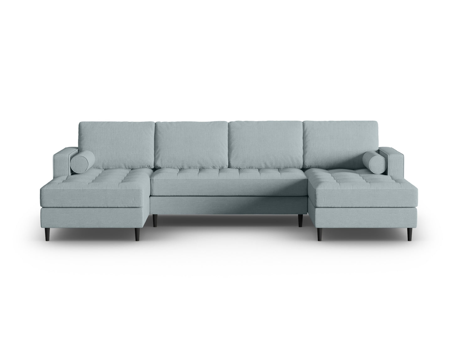 Aspen Panoramic Sofa (6 Seaters) - Structured Fabric - Structured Fabric - Gallery image 1