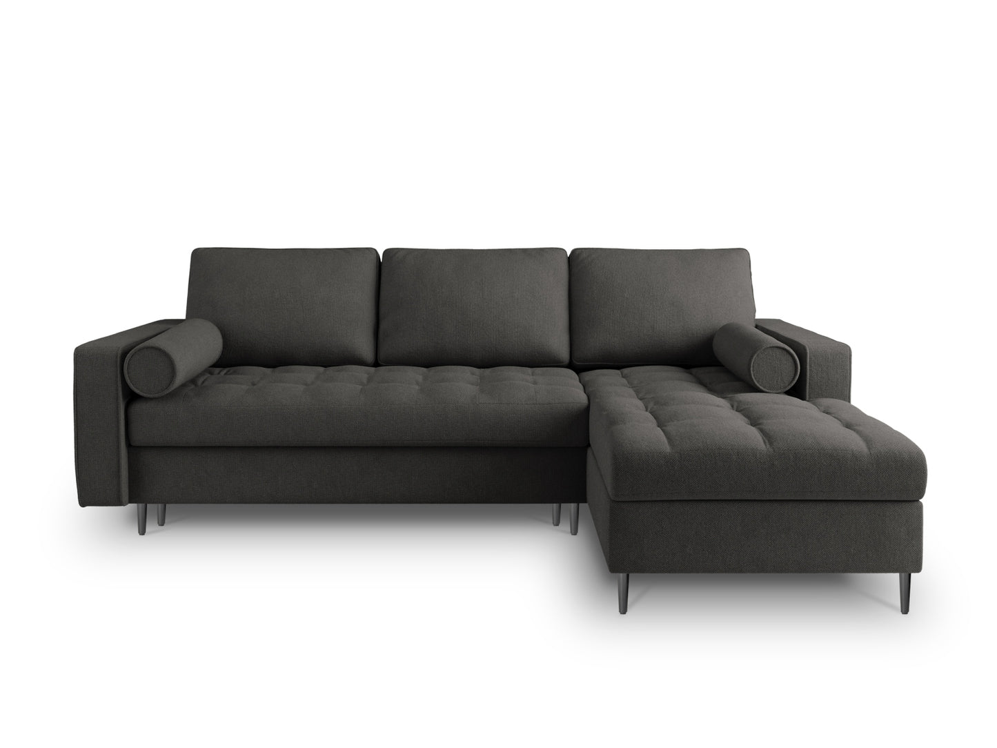 Aspen Corner Sofa with Bed Function and Box (5 Seaters) - Structured Fabric - Structured Fabric - Gallery image 1