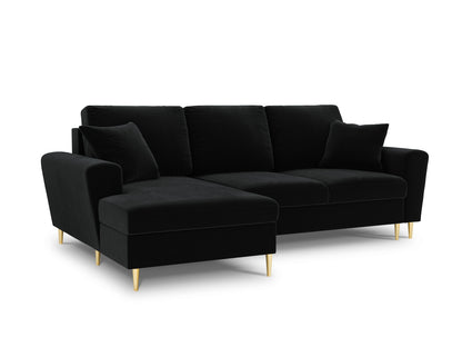 Kyoto Corner Sofa With Bed Function And Box (4 Seats, 241x145x88) - Left/Right - Riviera Velvet