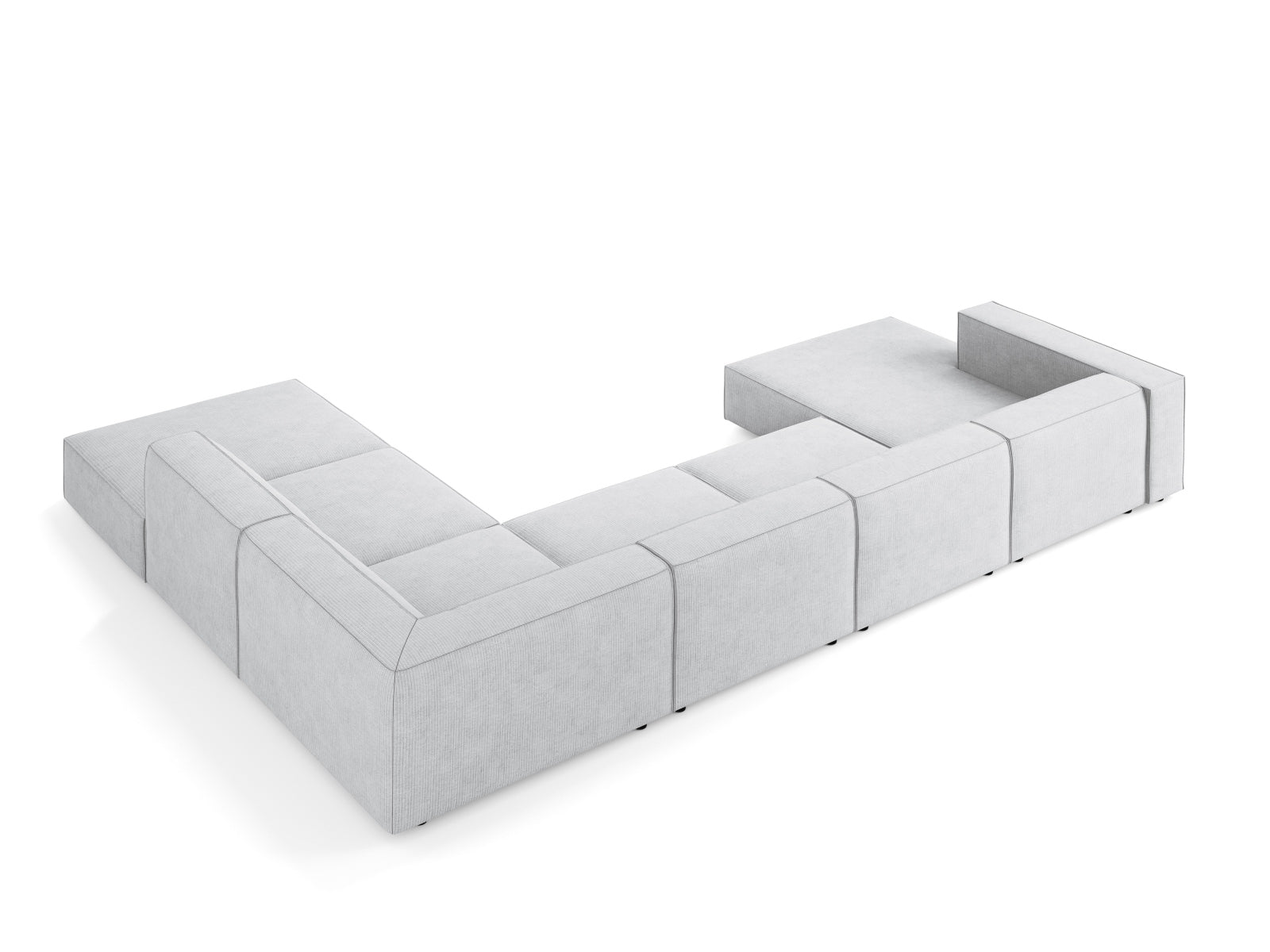 Arendal Panoramic Corner Sofa (7 Seaters) - Chenille with corduroy effect - Gallery image 6