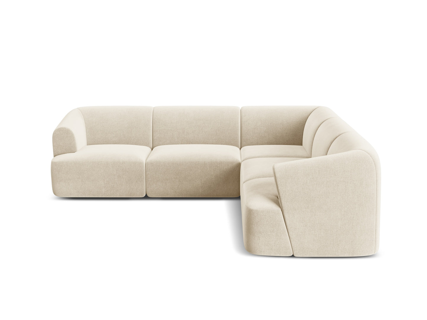 Campi Modular Symmetrical Corner Sofa (6 Seats, 255x255x70) - Velvet - Gallery image 7