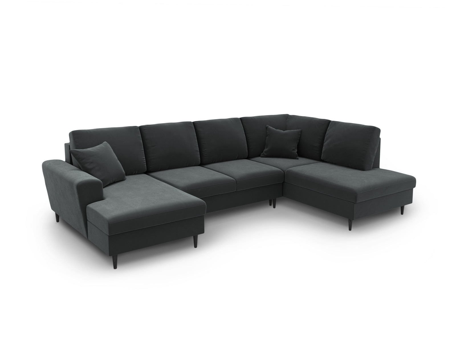 Kyoto Panoramic Corner Sofa With Bed Function And Box (7 Seats, 313x194x88) - Left/Right - Riviera Velvet - Gallery image 8