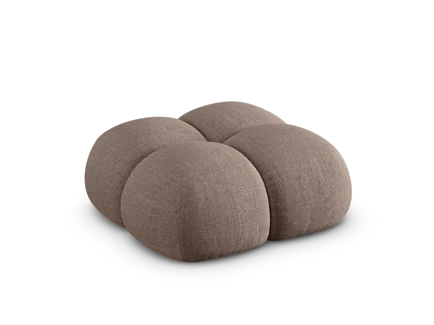 Loretto Pouf (1 Seat, 90x90x40) - Sorella Structured Fabric - Gallery image 2