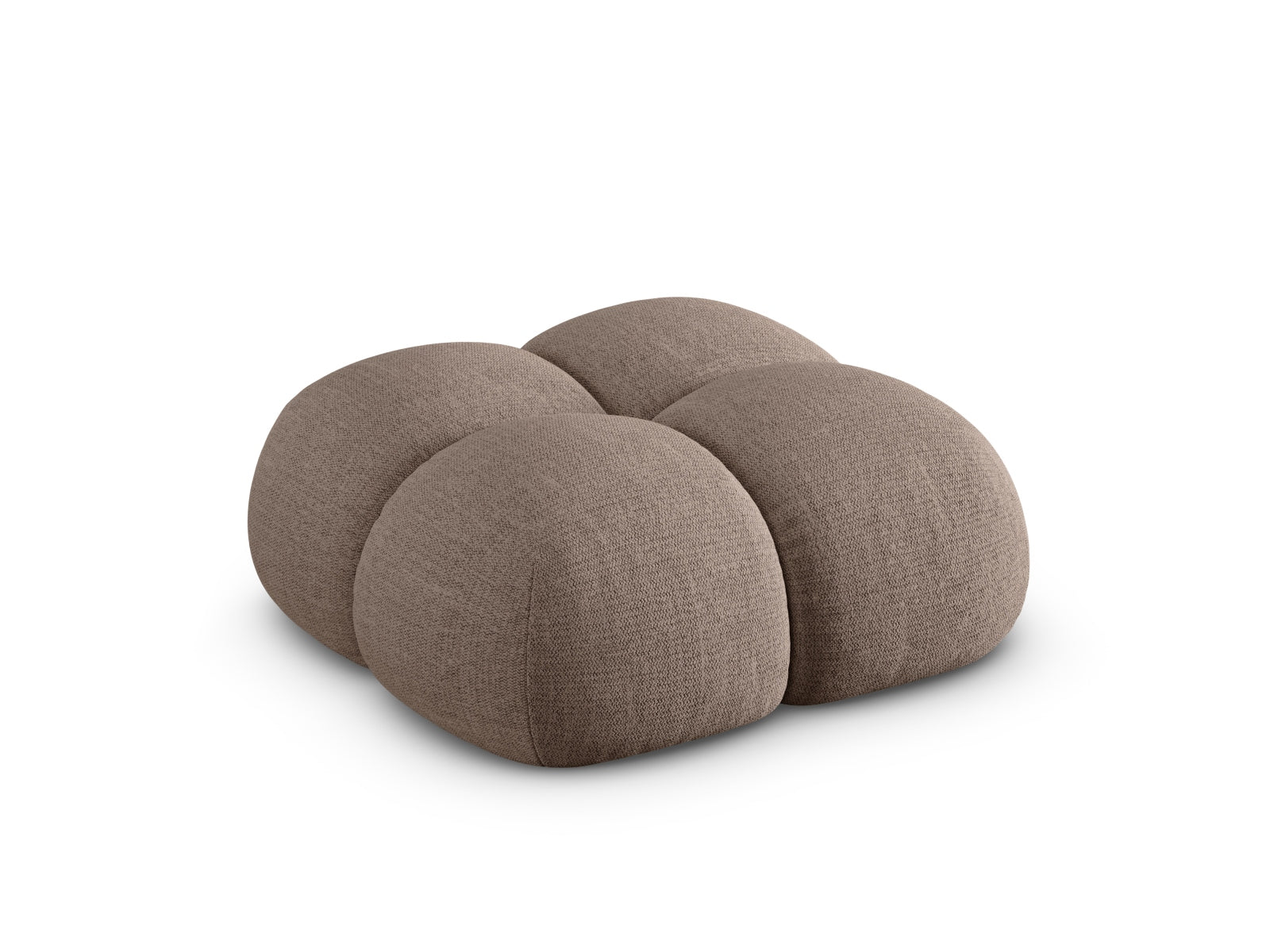 Loretto Pouf (1 Seat, 90x90x40) - Sorella Structured Fabric - Gallery image 2