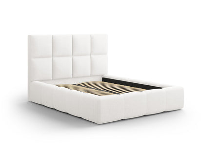 Livigno Storage Bed with Headboard - Solid Structured Fabric - Gallery image 4